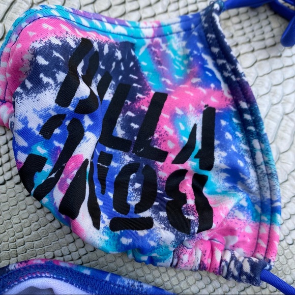 Billabong pink blue white tye dye bikini set - Picture 6 of 7